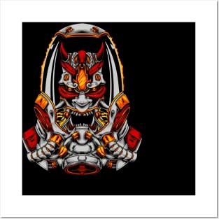 Mecha raijin Posters and Art